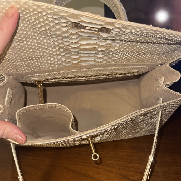 Custom White & Gold Python Handbag + Matching Wallet & Strap - Picture 8 of 9
